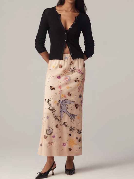 Anthropologie Dresses & Skirts - Anthropologie By Anthropologie Icon Embroidered Slim Maxi Skirt nwt